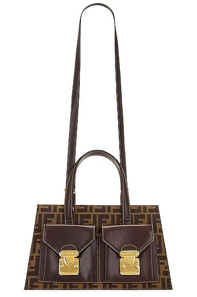 fendi zucca 2way bag with shoulder strap in brown|authentic fendi zucca handbags.